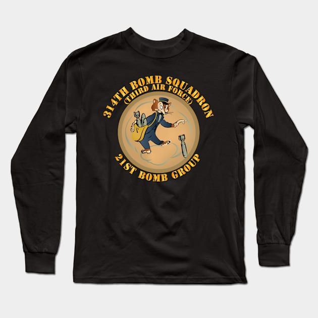 314th Bomb Squadron- 21st BG - WWII Long Sleeve T-Shirt by twix123844